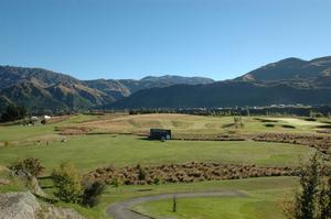 View of The 19th area at The Hills golf course (front) showing the SNAG golf area to the rear